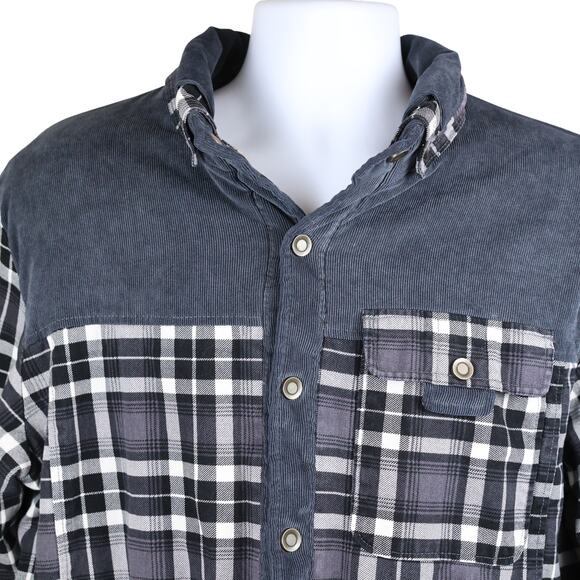 Zaitun Men’s Plaid Sherpa Lined Flannel Jacket Snap Button Winter Coat S - Picture 7 of 11